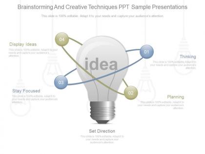Brainstorming and creative techniques ppt sample presentations
