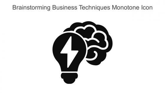Brainstorming Business Techniques Monotone Icon In Powerpoint Pptx Png And Editable Eps Format