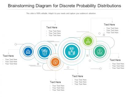 Brainstorming diagram for discrete probability distributions infographic template