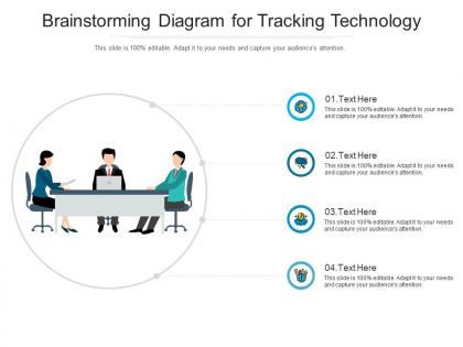 Brainstorming diagram for tracking technology infographic template