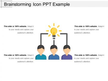 Brainstorming icon ppt example