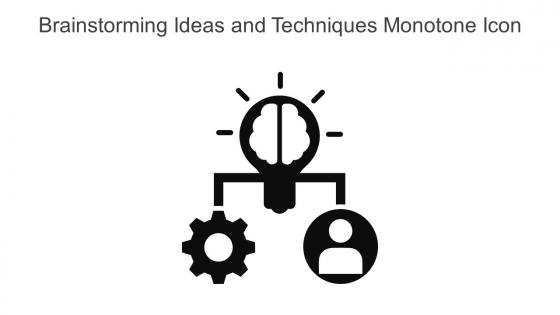 Brainstorming Ideas And Techniques Monotone Icon In Powerpoint Pptx Png And Editable Eps Format