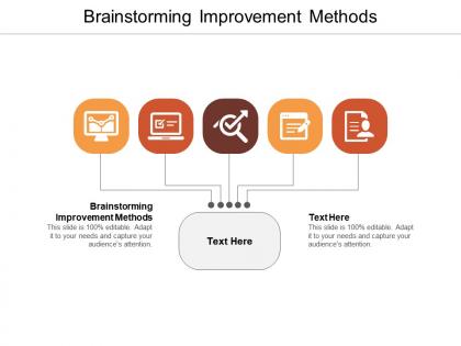 Brainstorming improvement methods ppt powerpoint presentation ideas background designs cpb