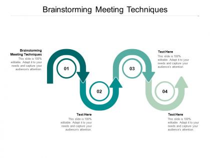 Brainstorming meeting techniques ppt powerpoint presentation icon ideas cpb
