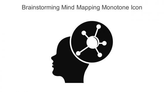 Brainstorming Mind Mapping Monotone Icon In Powerpoint Pptx Png And Editable Eps Format