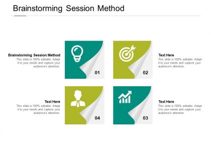 Brainstorming session method ppt powerpoint presentation slides icons cpb