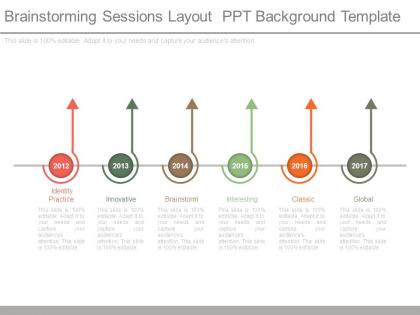 Brainstorming sessions layout ppt background template