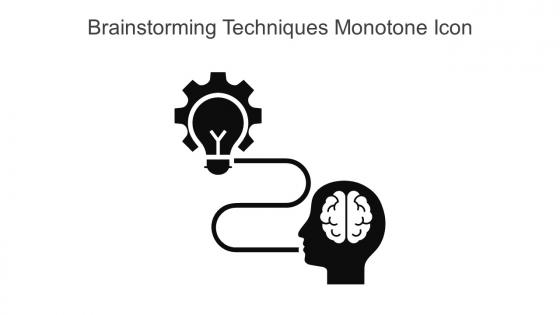 Brainstorming Techniques Monotone Icon In Powerpoint Pptx Png And Editable Eps Format