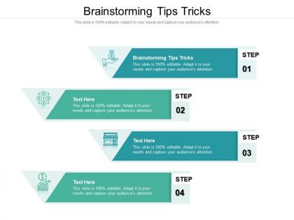 Brainstorming tips tricks ppt powerpoint presentation visual aids background images cpb