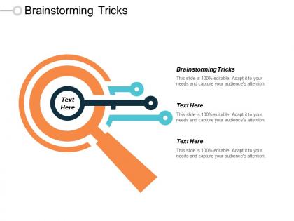 Brainstorming tricks ppt powerpoint presentation infographic template graphic images cpb