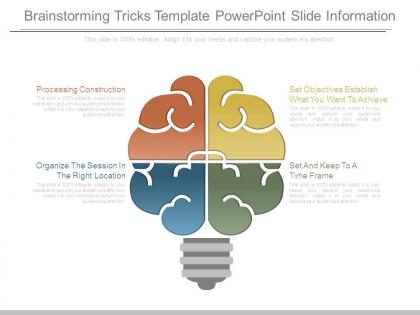 Brainstorming tricks template powerpoint slide information