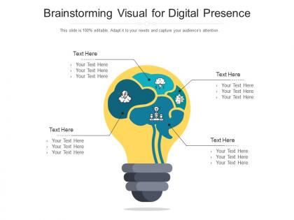 Brainstorming visual for digital presence infographic template