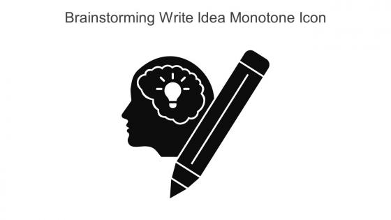 Brainstorming Write Idea Monotone Icon In Powerpoint Pptx Png And Editable Eps Format