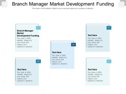 Branch manager market development funding ppt powerpoint presentation styles cpb