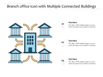 Branch office icon with multiple connected buildings