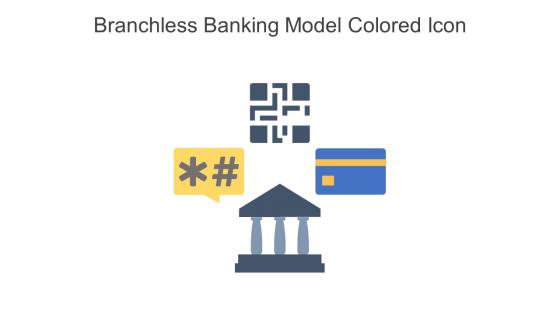 Branchless Banking Model Colored Icon in powerpoint pptx png and editable eps format