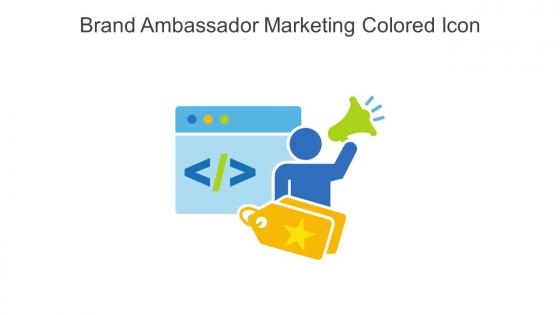 Brand Ambassador Marketing Colored Icon In Powerpoint Pptx Png And Editable Eps Format