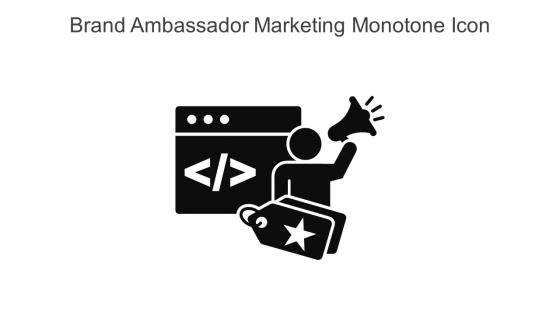 Brand Ambassador Marketing Monotone Icon In Powerpoint Pptx Png And Editable Eps Format