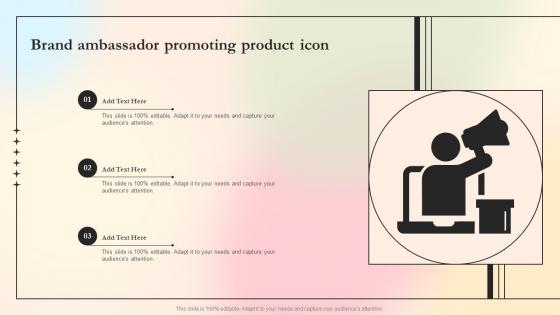 Brand Ambassador Promoting Product Icon