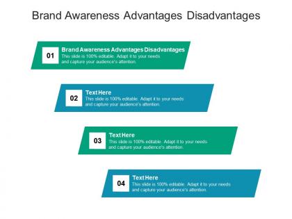 Brand awareness advantages disadvantages ppt powerpoint presentation infographic template pictures cpb