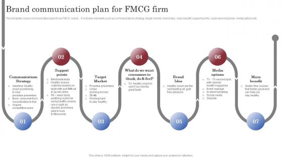 Brand Communication Plan For FMCG Firm Brand Launch Marketing Plan Branding SS V