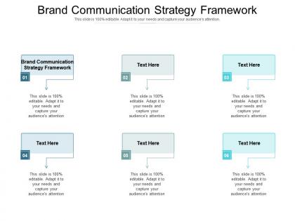 Brand communication strategy framework ppt powerpoint presentation show cpb