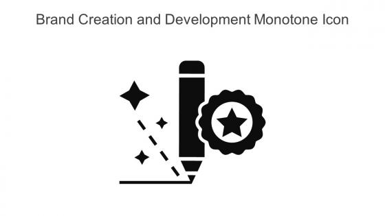 Brand Creation And Development Monotone Icon In Powerpoint Pptx Png And Editable Eps Format