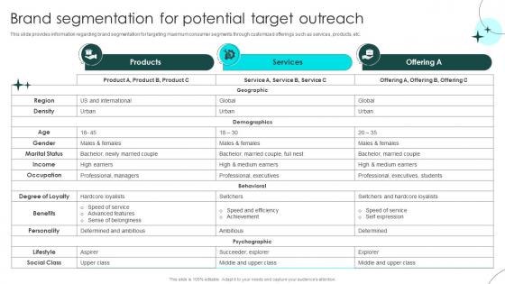 Brand Defense Plan To Handle Rivals Brand Segmentation For Potential Target Outreach