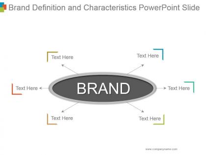 Brand definition and characteristics powerpoint slide
