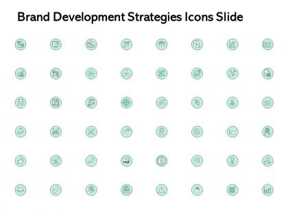 Brand development strategies icons slide ppt powerpoint presentation show format ideas