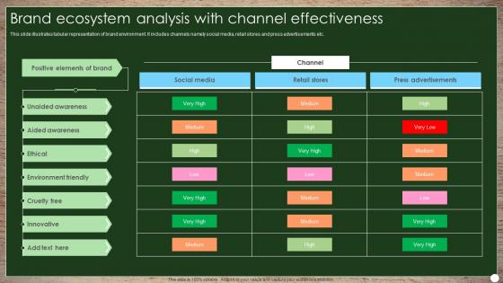 Brand Ecosystem Analysis With Channel Effectiveness