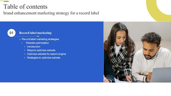 Brand Enhancement Marketing Strategy For A Record Label Table Of Contents Strategy SS V