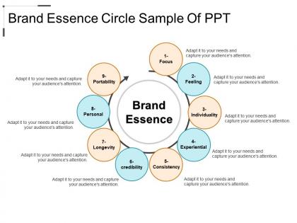 Brand essence circle sample of ppt
