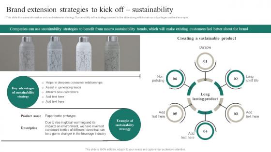 Brand Extension Strategies To Kick Off Sustainability Positioning A Brand Extension In Competitive Environment