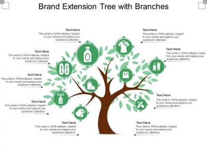 Brand extension tree with branches