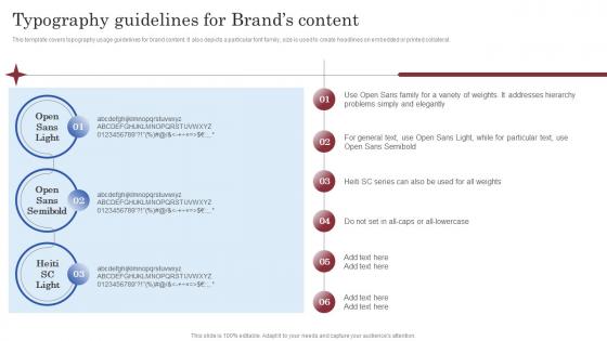 Brand Launch Marketing Plan Typography Guidelines For Brands Content Branding SS V