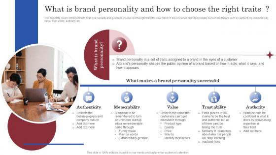 Brand Launch Marketing Plan What Is Brand Personality And How To Choose The Right Traits Branding SS V