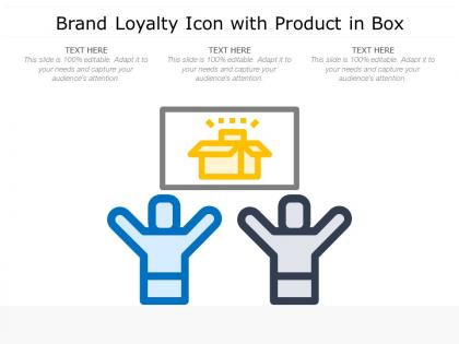 Brand loyalty icon with product in box