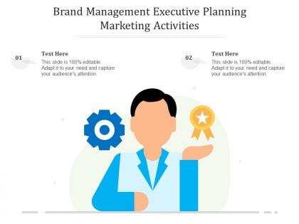 Brand management executive planning marketing activities