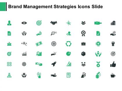 Brand management strategies icons slide agenda our goal ppt powerpoint presentation