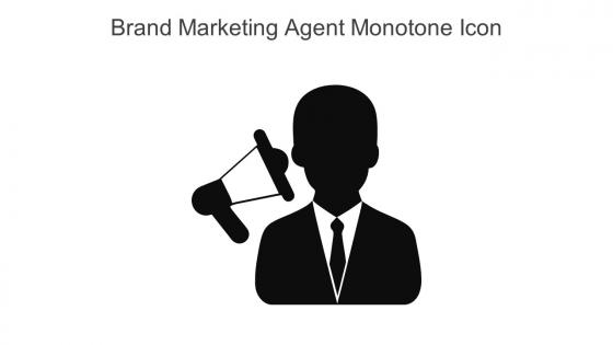 Brand Marketing Agent Monotone Icon In Powerpoint Pptx Png And Editable Eps Format
