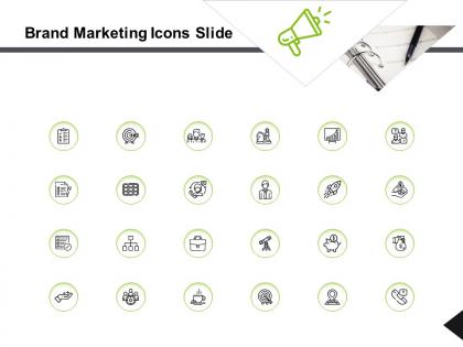 Brand marketing icons slide our goal checklist ppt powerpoint presentation icon deck