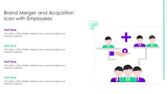 Brand Merger And Acquisition Icon With Employees