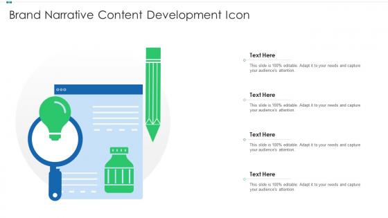 Brand narrative content development icon