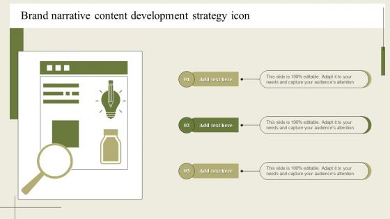 Brand Narrative Content Development Strategy Icon
