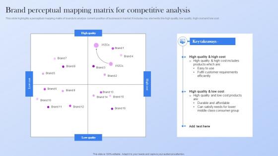 Brand Perceptual Mapping Matrix For Competitive Analysis