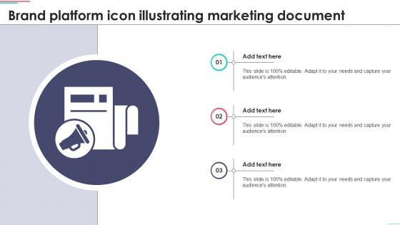 Brand Platform Icon Illustrating Marketing Document