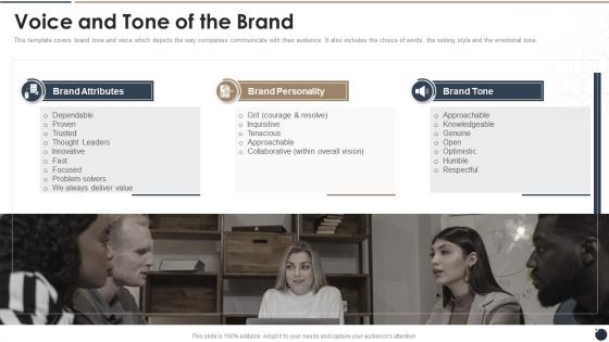 Brand Playbook Voice And Tone Of The Brand Ppt Inspiration Show