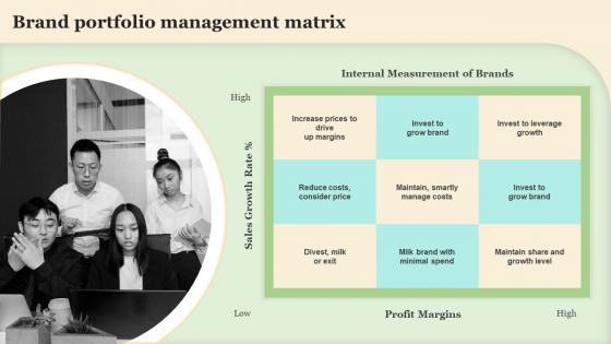 Brand Portfolio Management Matrix Making Brand Portfolio Work Ppt Grid