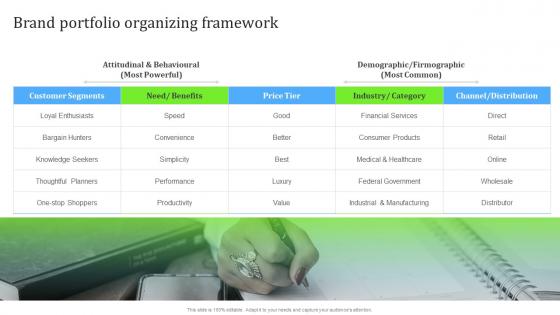 Brand Portfolio Organizing Framework Steps For Building Brand Portfolio Strategy